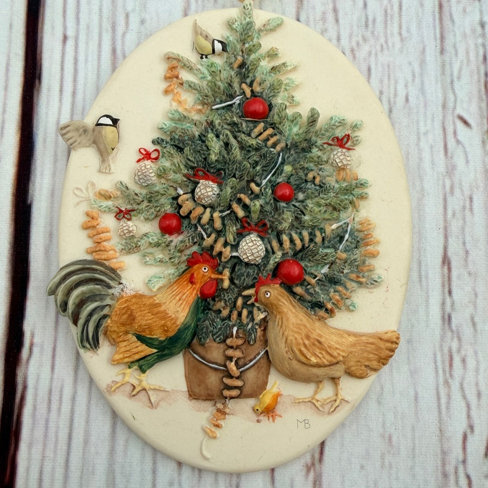 Hallmark Marjolein Bastin 1996 Rooster Christmas Tree Ornament Nature Sketchbook